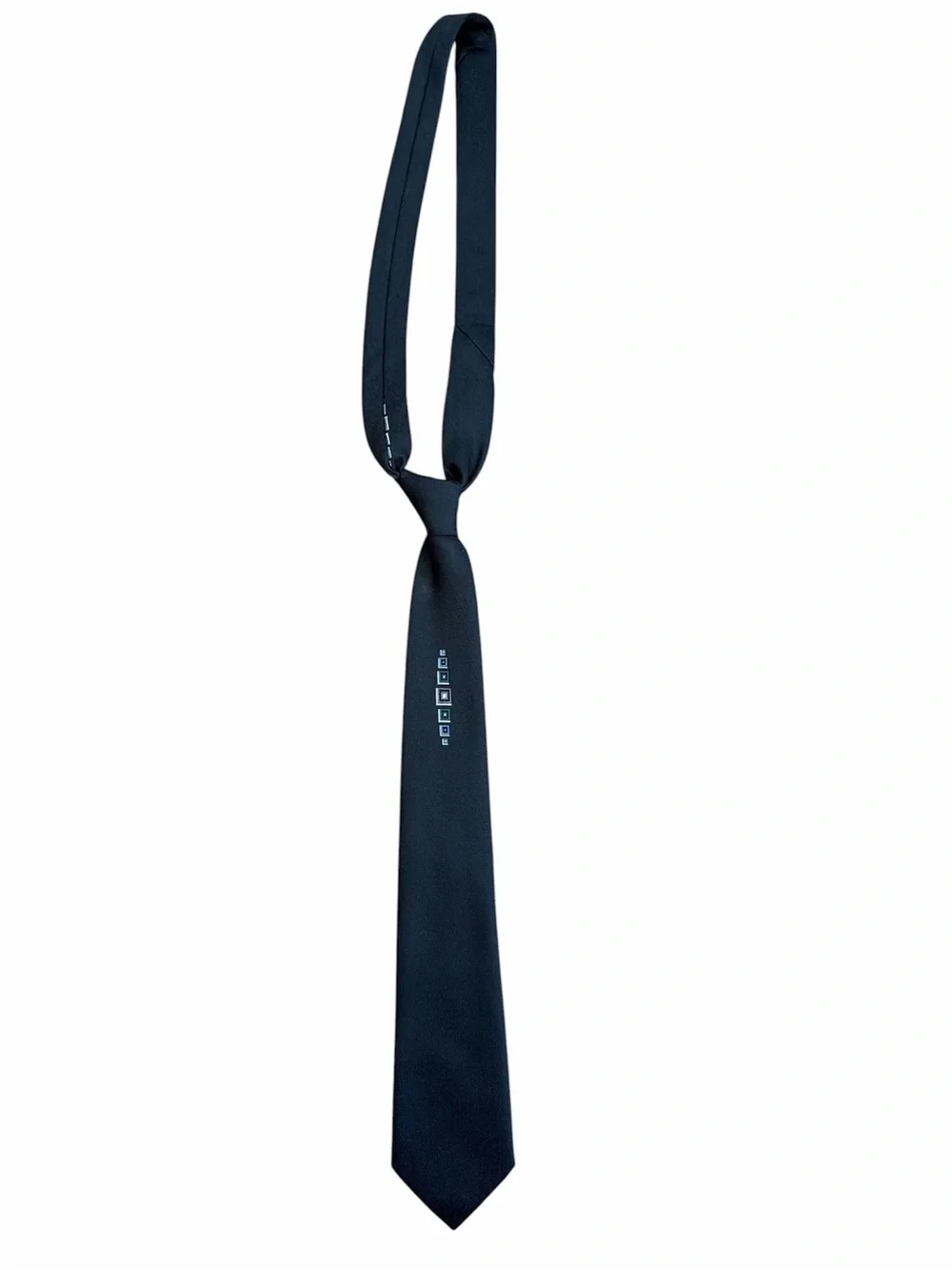 Vintage Expressions Men's Navy Blue/grayish Tie with Subtle Square Design